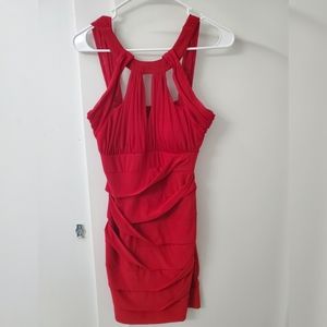 Bright red dress used only  once